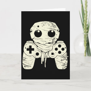 Spooky Ghost Mummy Gaming Controller Halloween Gam Card