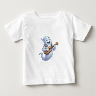 Spooky Ghost Musician Halloween Musical Art Baby T-Shirt