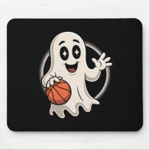 Spooky Ghost Playing Sketll Retro Halloween Costum Mouse Mat