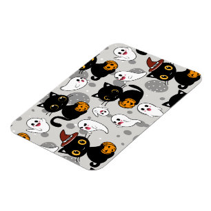 Spooky Ghost Pumpkin Paws Magnet