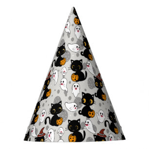 Spooky Ghost Pumpkin Paws Party Hat