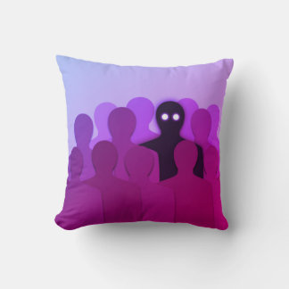 Spooky Ghost Purple Halloween Cushion