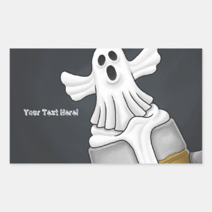 Spooky Ghost  Rectangular Sticker