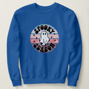 Spooky Ghost Season Halloween Vibes Girlfriend Sweatshirt