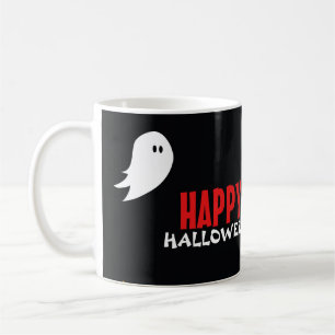 Spooky ghost town halloween cartoon coffee mug