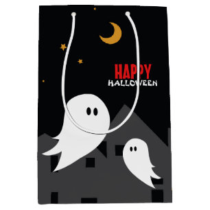 Spooky ghost town halloween treat medium gift bag