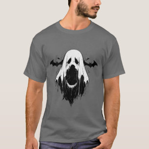 Spooky Ghost with Bats T-Shirt