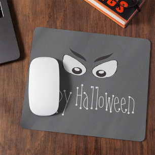 Spooky Ghostly Ghoul Eyes Drawing Mouse Mat