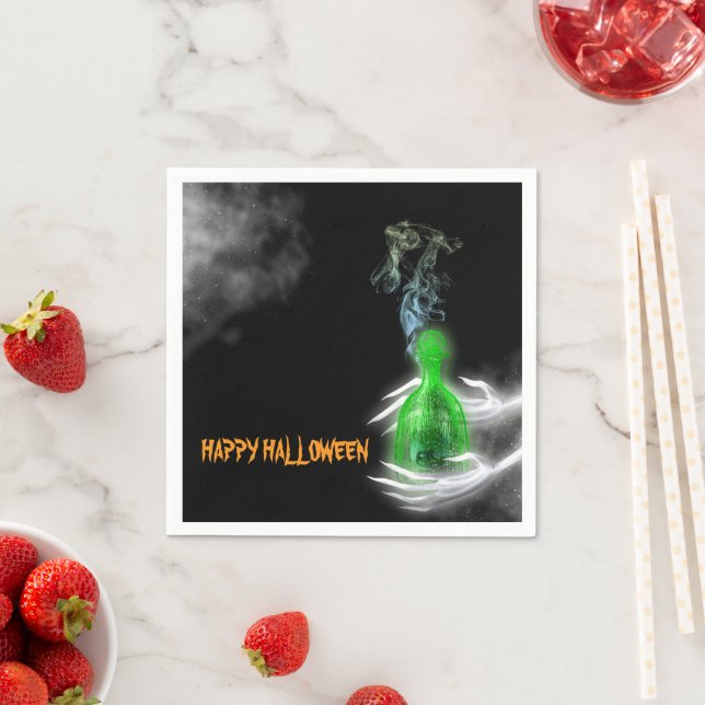 Spooky Ghostly Hands Halloween  Napkin (Insitu)
