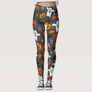 Spooky Ghosts and pumpkins Leggings