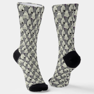 Spooky Ghosts and Tombstones Halloween Socks