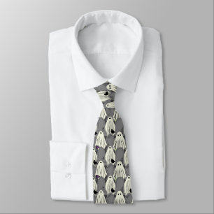 Spooky Ghosts and Tombstones Halloween Tie