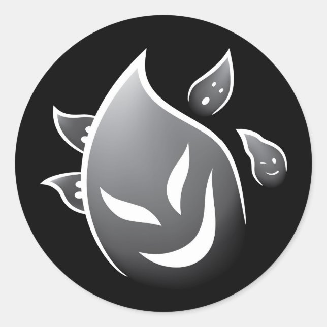 Spooky Ghosts Classic Round Sticker (Front)