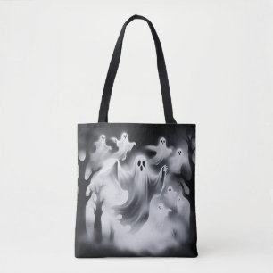 Spooky Ghosts Graveyard Custom Tote Bag