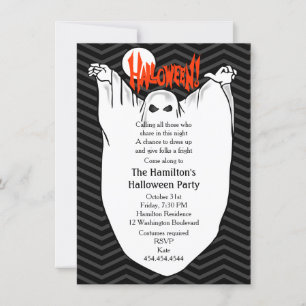 Spooky Ghosts Halloween Party Invitation