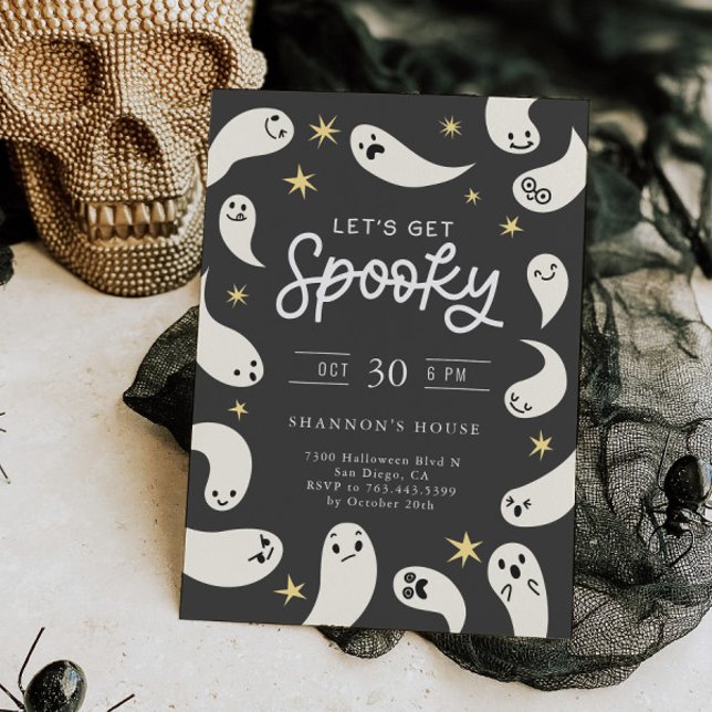 Spooky Ghosts Halloween Party Invitation (Creator Uploaded)