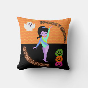Spooky Ghoul Gymnastics Monster Gymnast Halloween  Cushion
