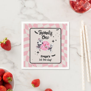 Spooky Ghoul Halloween First Birthday Napkin