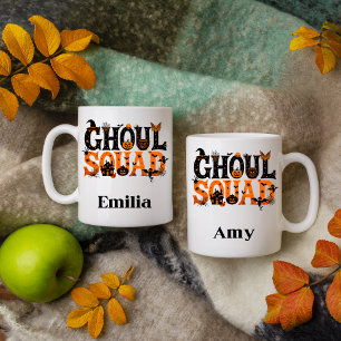 Spooky Ghoul Squad Custom Name Halloween Mug