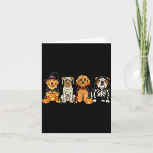 Spooky Ghouly Boys Girls Dogs Club Funny Halloween Card