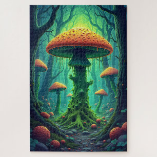 Spooky Giant Mushroom Jigsaw Puzzle