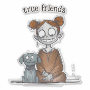 Spooky Girl and Her Dog Friend