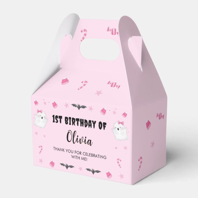 Spooky Girl Halloween Birthday Party Favour Box (Front Side)