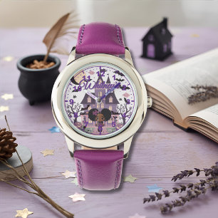 Spooky Girl Purple afro puff Watch
