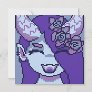 Spooky Girl Purple pixelart, Pixel Art  Card