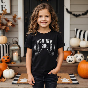 Spooky Girl Vintage Skeleton Halloween T-Shirt