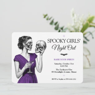 Spooky Girls Night Out Halloween Cocktail Invitation