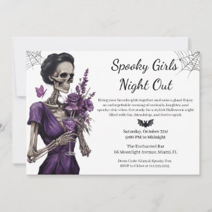 Spooky Girls Night Out Halloween Invitation Gothic