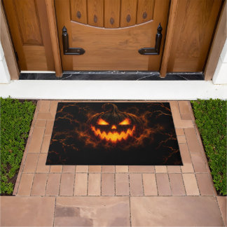 Spooky Glow Halloween Jack-O'-Lantern Doormat