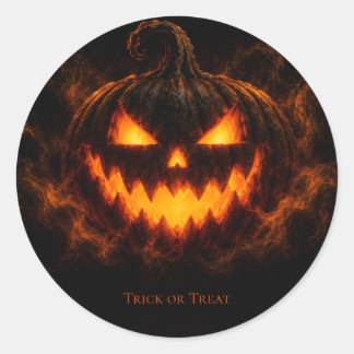 Spooky Glow Halloween Jack-O'-Lantern Gift Tag