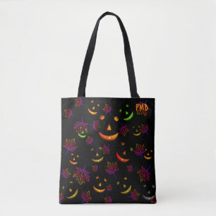 Spooky Glow Happy Jack-O'-lantern Tote Bag