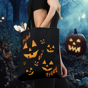 Spooky Glow: Jack-O’-Lantern & Trick-or-Treat Tote Bag