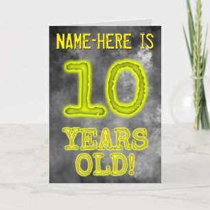 Spooky Glowing Aura Look "10 YEARS OLD!" + Name Card