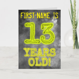 Spooky Glowing Aura Look "13 YEARS OLD!" + Name Card