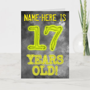 Spooky Glowing Aura Look "17 YEARS OLD!" + Name Card