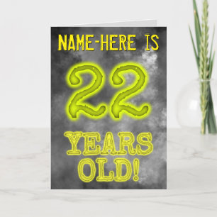 Spooky Glowing Aura Look "22 YEARS OLD!" + Name Card