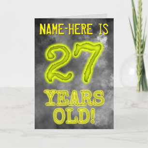Spooky Glowing Aura Look "27 YEARS OLD!" + Name Card