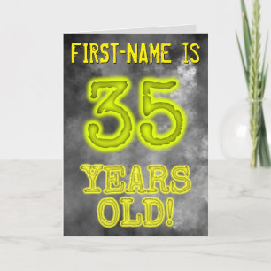Spooky Glowing Aura Look "35 YEARS OLD!" + Name Card