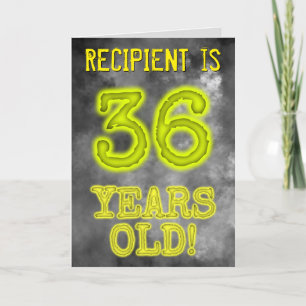 Spooky Glowing Aura Look "36 YEARS OLD!" + Name Card