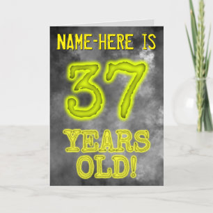 Spooky Glowing Aura Look "37 YEARS OLD!" + Name Card