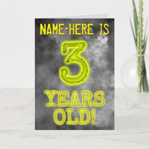 Spooky Glowing Aura Look "3 YEARS OLD!" + Name Card