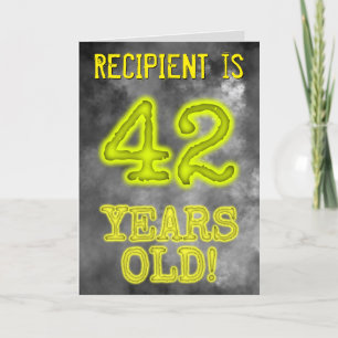 Spooky Glowing Aura Look "42 YEARS OLD!" + Name Card