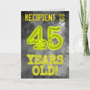 Spooky Glowing Aura Look "45 YEARS OLD!" + Name Card