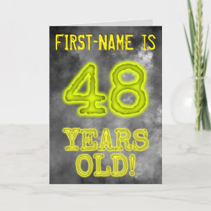 Spooky Glowing Aura Look "48 YEARS OLD!" + Name Card
