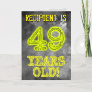 Spooky Glowing Aura Look "49 YEARS OLD!" + Name Card