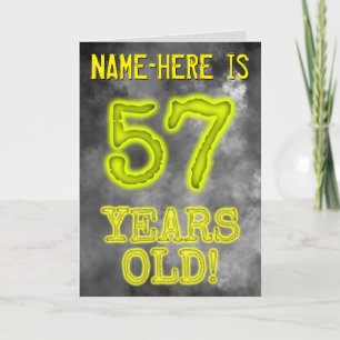 Spooky Glowing Aura Look "57 YEARS OLD!" + Name Card